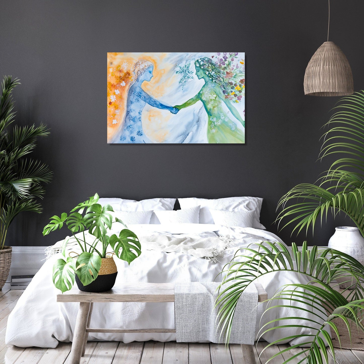 Handshake of Seasons Canvas