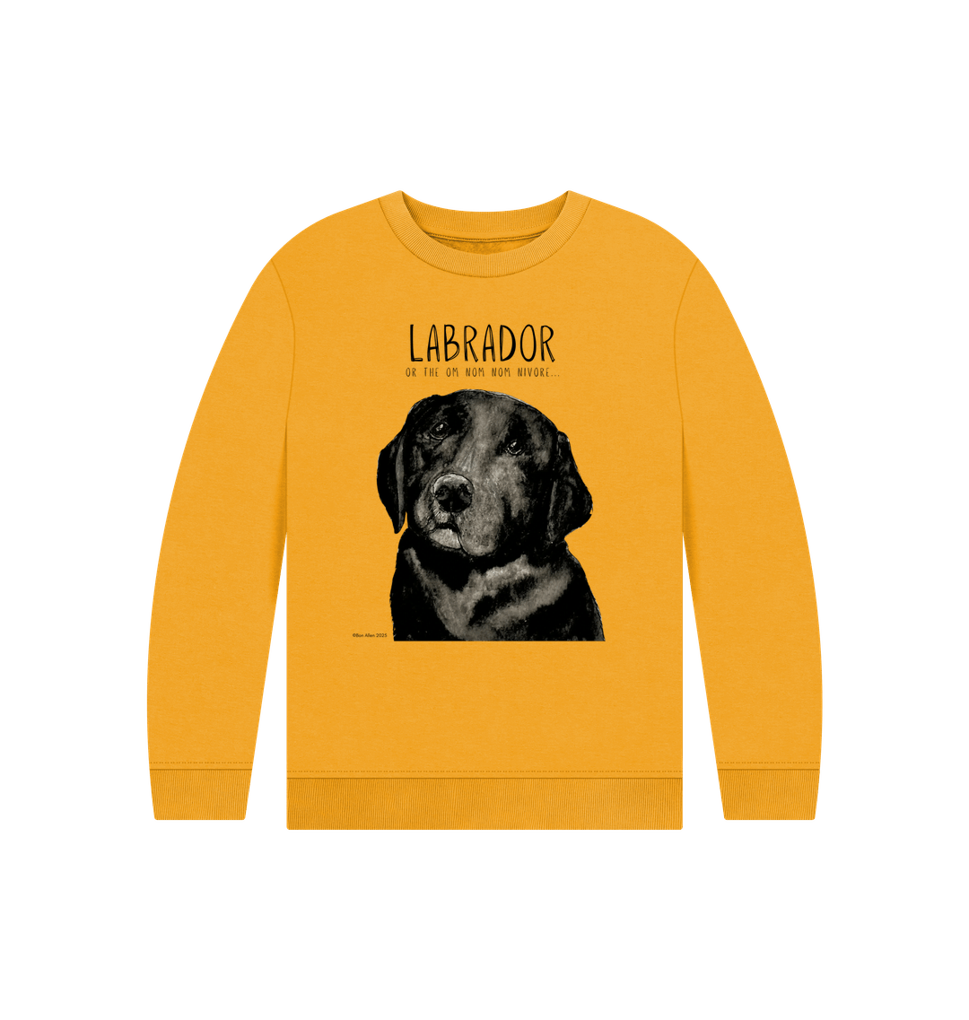 Crumb Catcher in Chief – The Black Labrador Kids' Sweatshirt