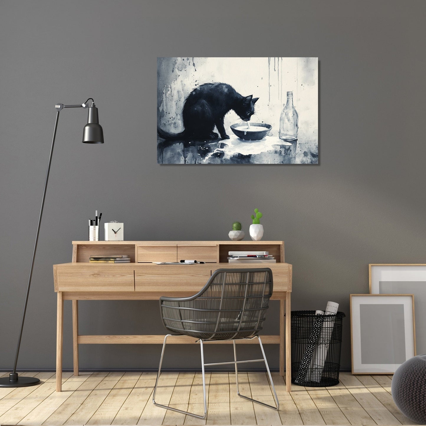 Midnight Milk Spillage Canvas