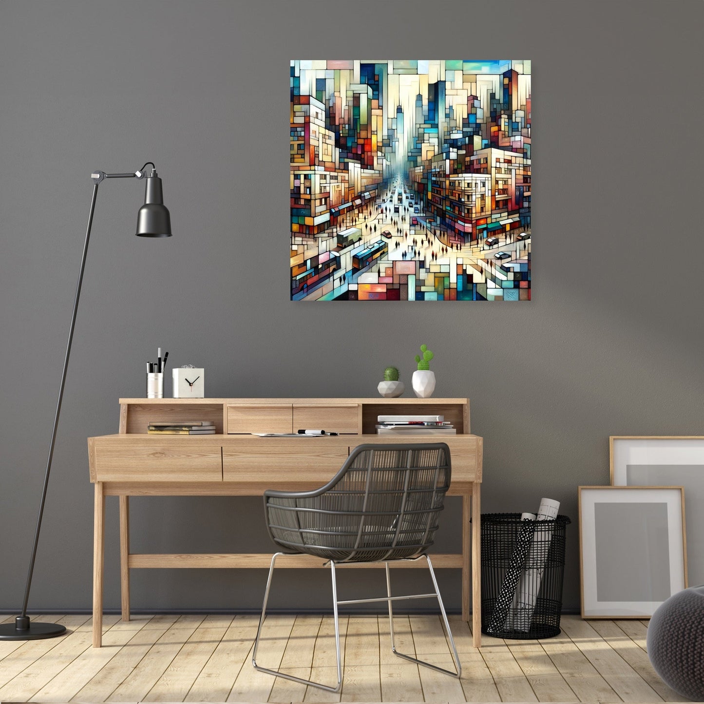 Abstract Cityscape Rhythms Canvas