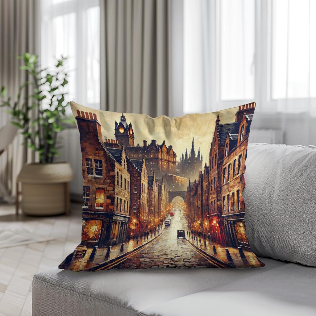 Edinburgh Evening Cotton Cushion