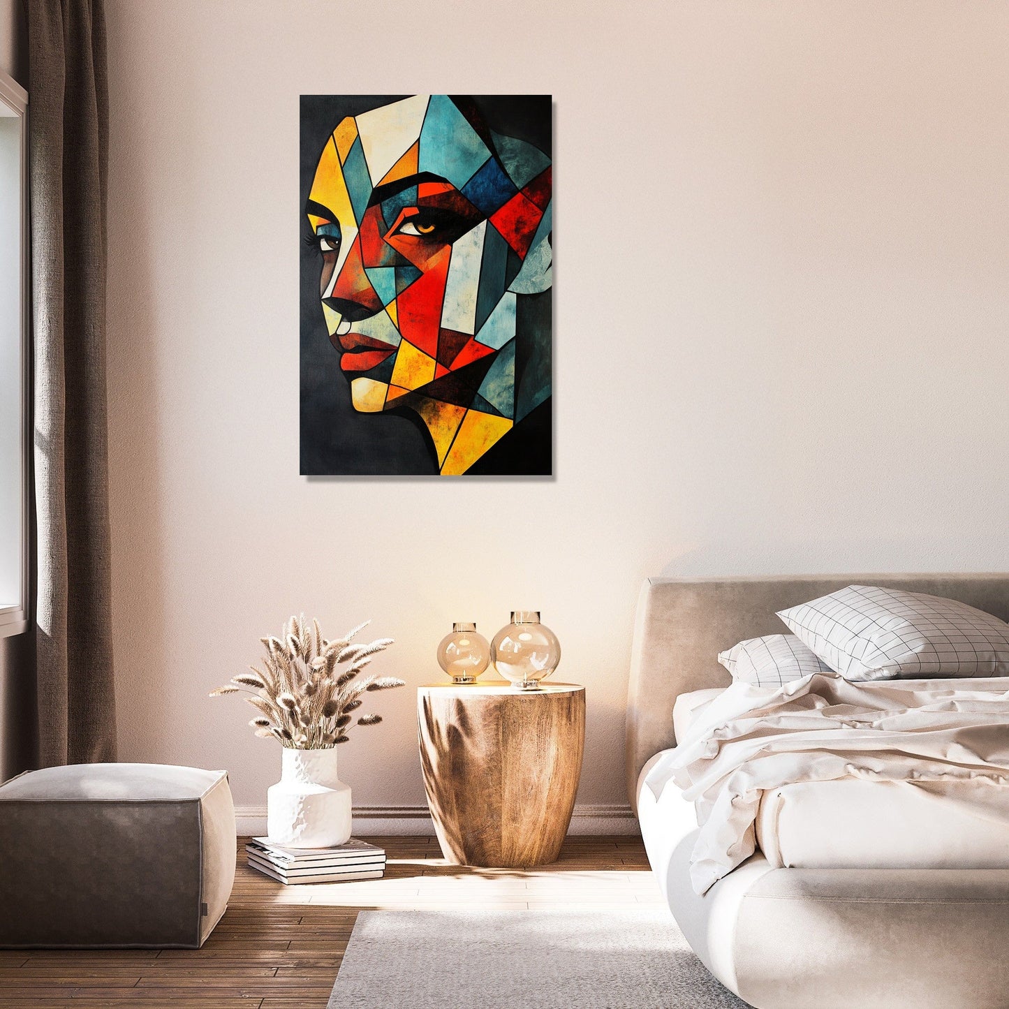 Geometric Visage Canvas