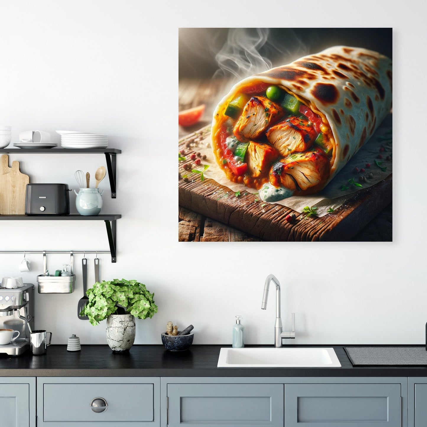 Chicken Tikka Roll Delight Canvas
