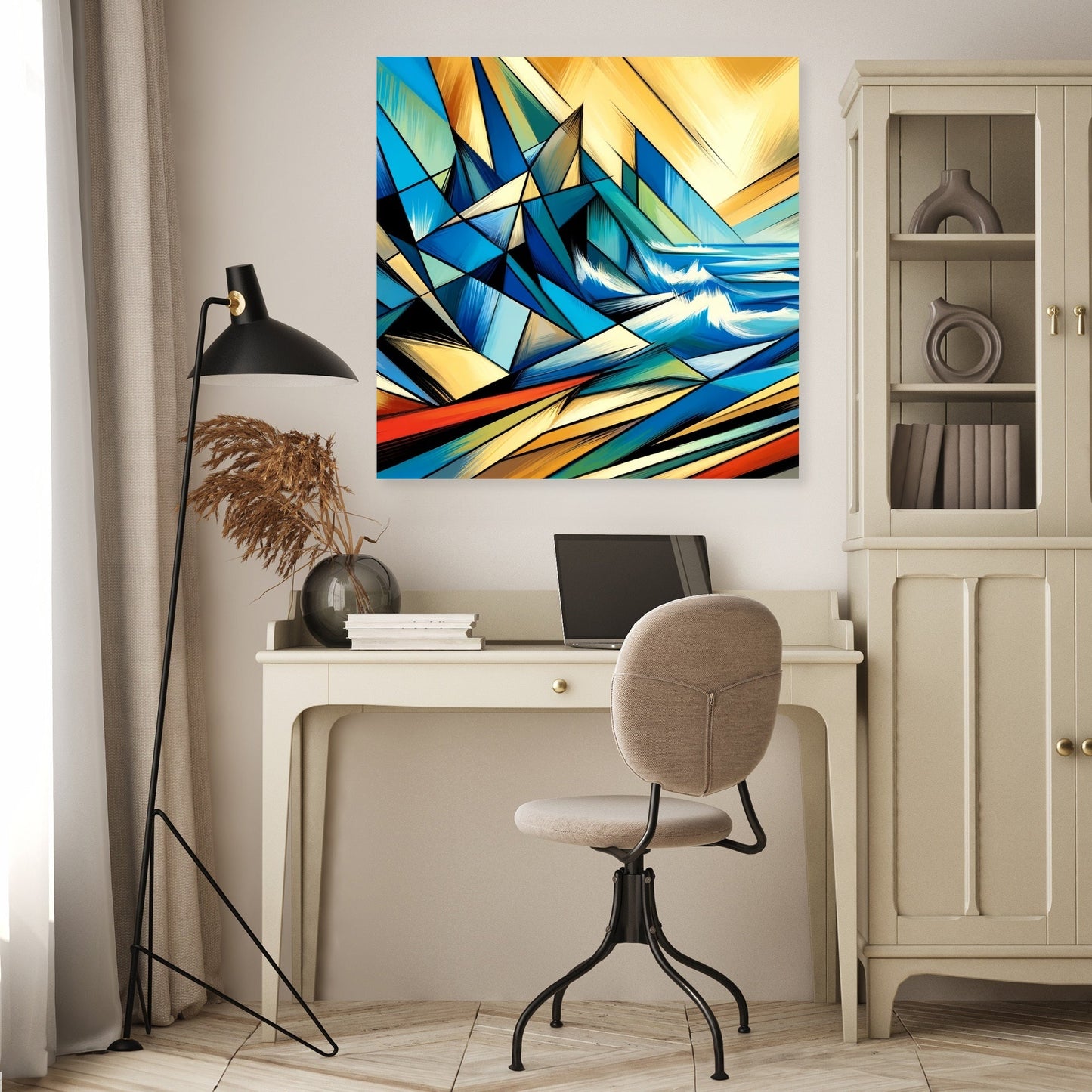 Cubist Waves Canvas