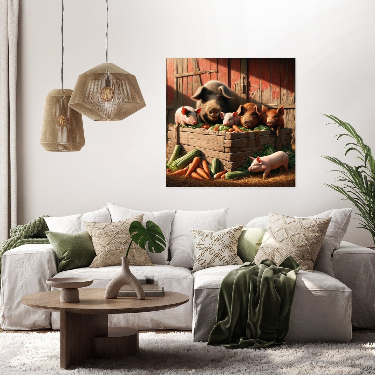 Farmyard Gathering Canvas