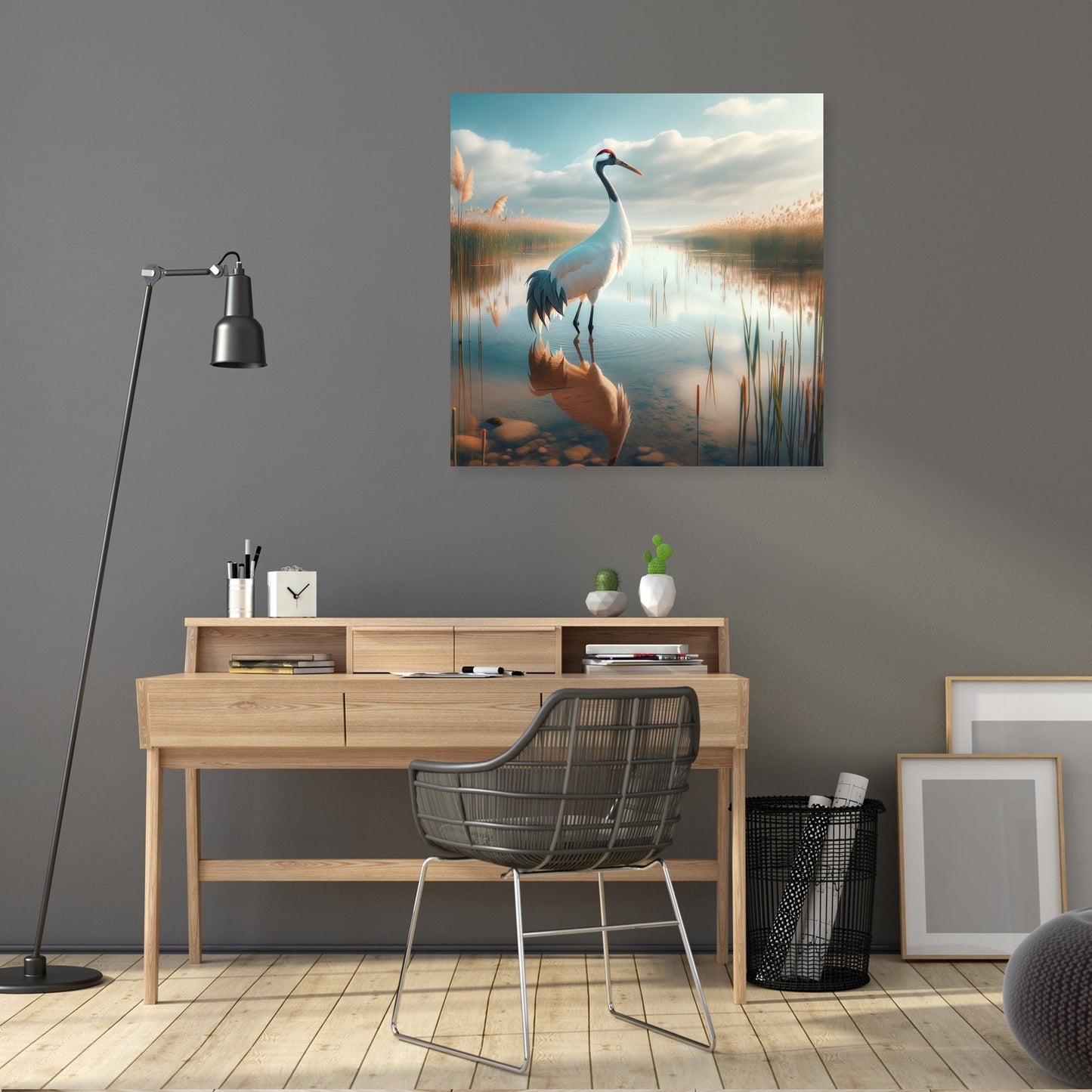 Crane Elegance Canvas
