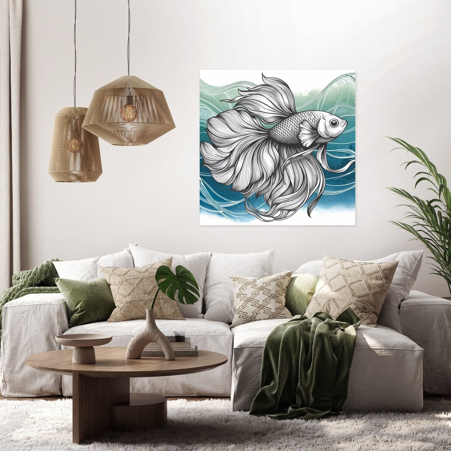 Graceful Swimmer Canvas