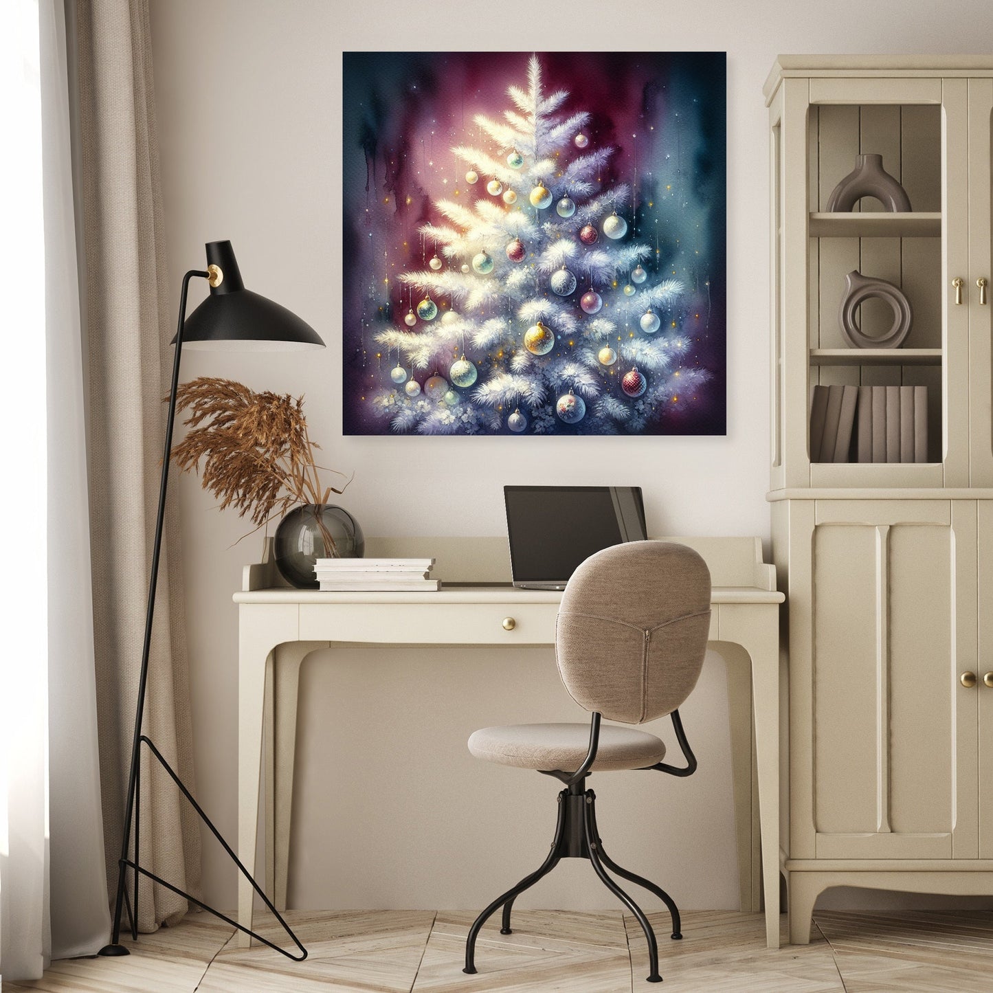 Melancholic Christmas Serenity Canvas