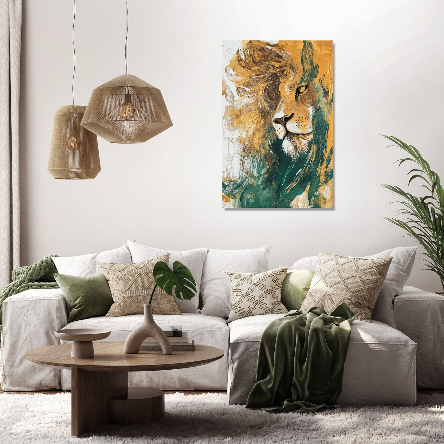 Majestic Lion Abstract Canvas