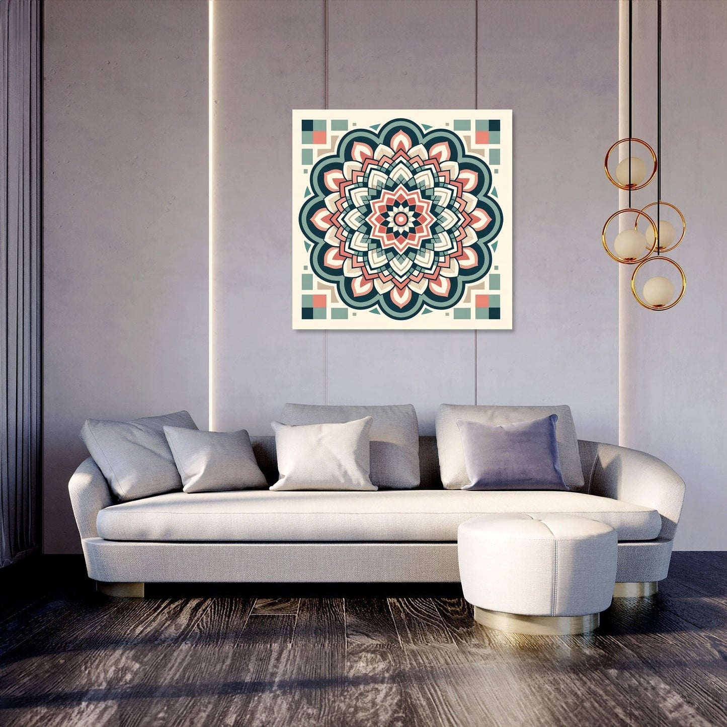 Floral Geometry Canvas