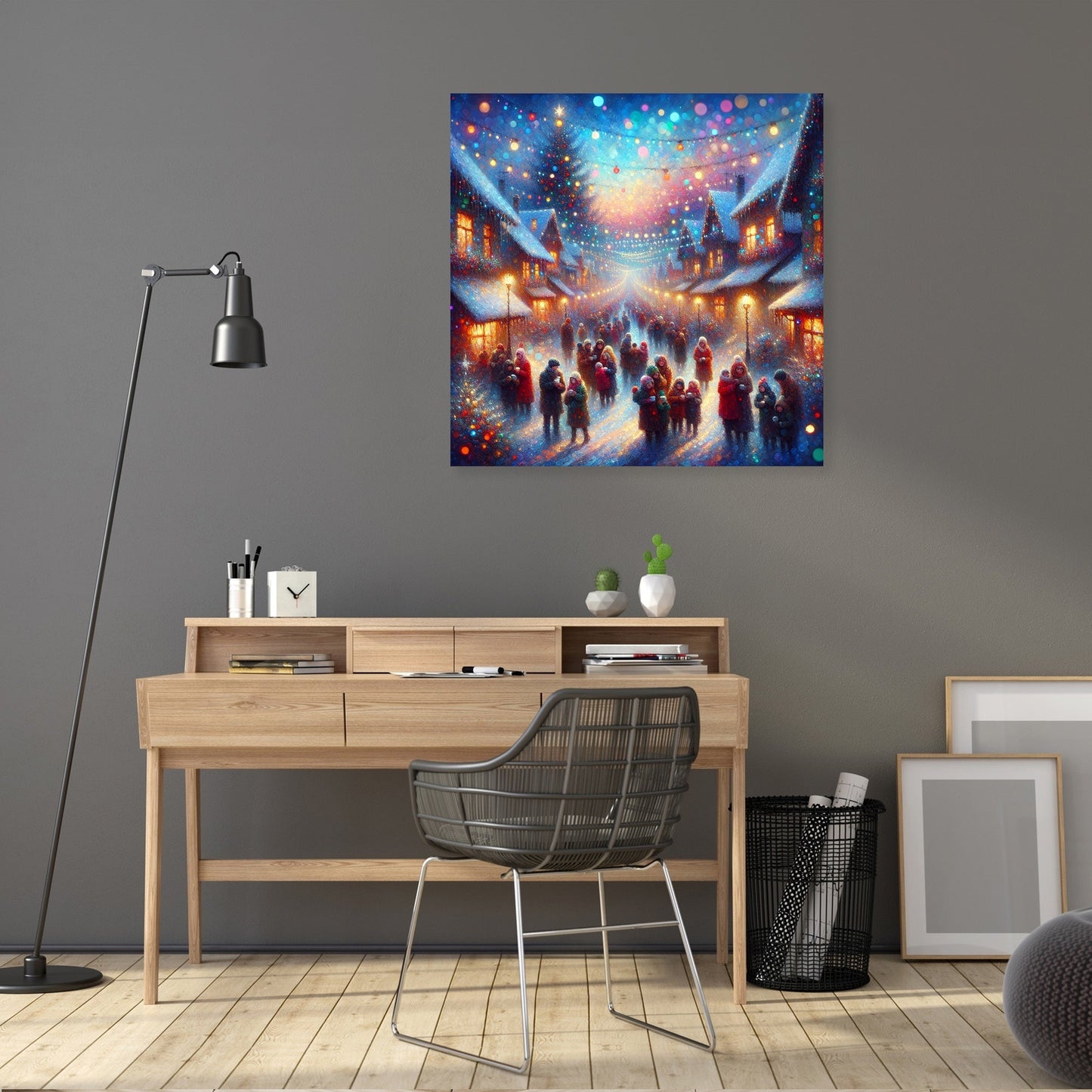 Nostalgic Christmas Village Canvas