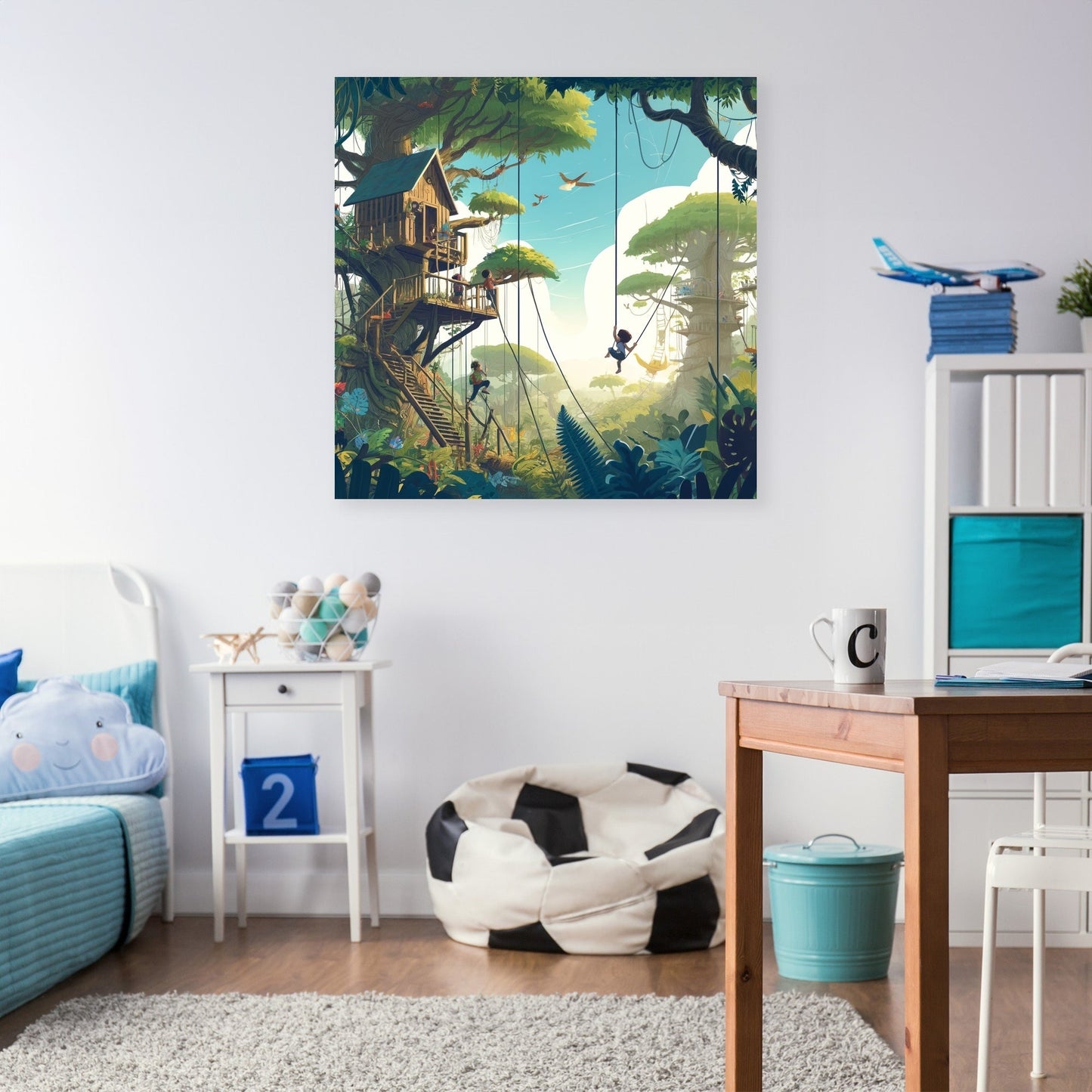 Jungle Treehouse Adventure Canvas