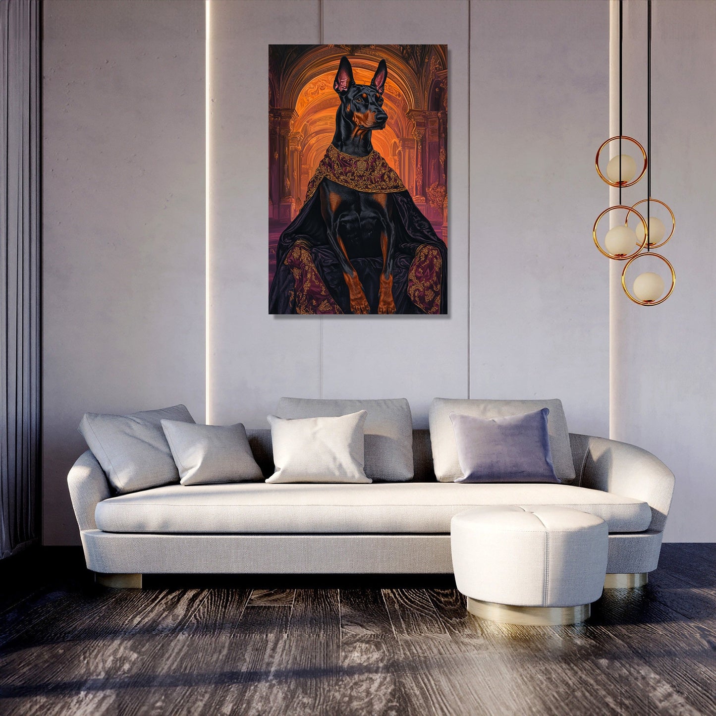 Noble Doberman's Royal Canvas