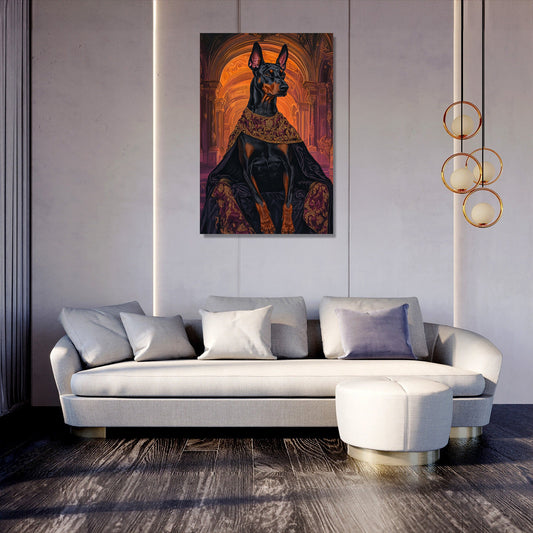 Noble Doberman's Royal Canvas