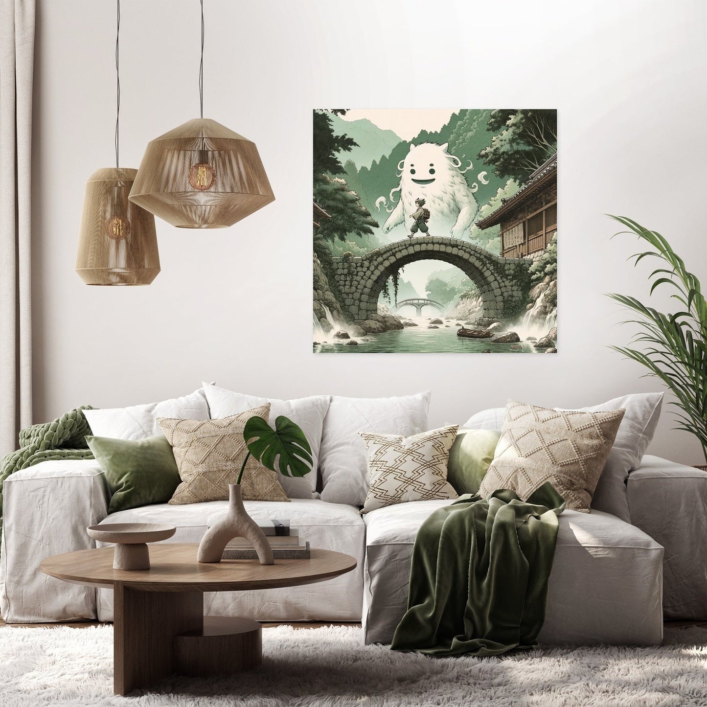 Guardian Yokai Bridge Canvas