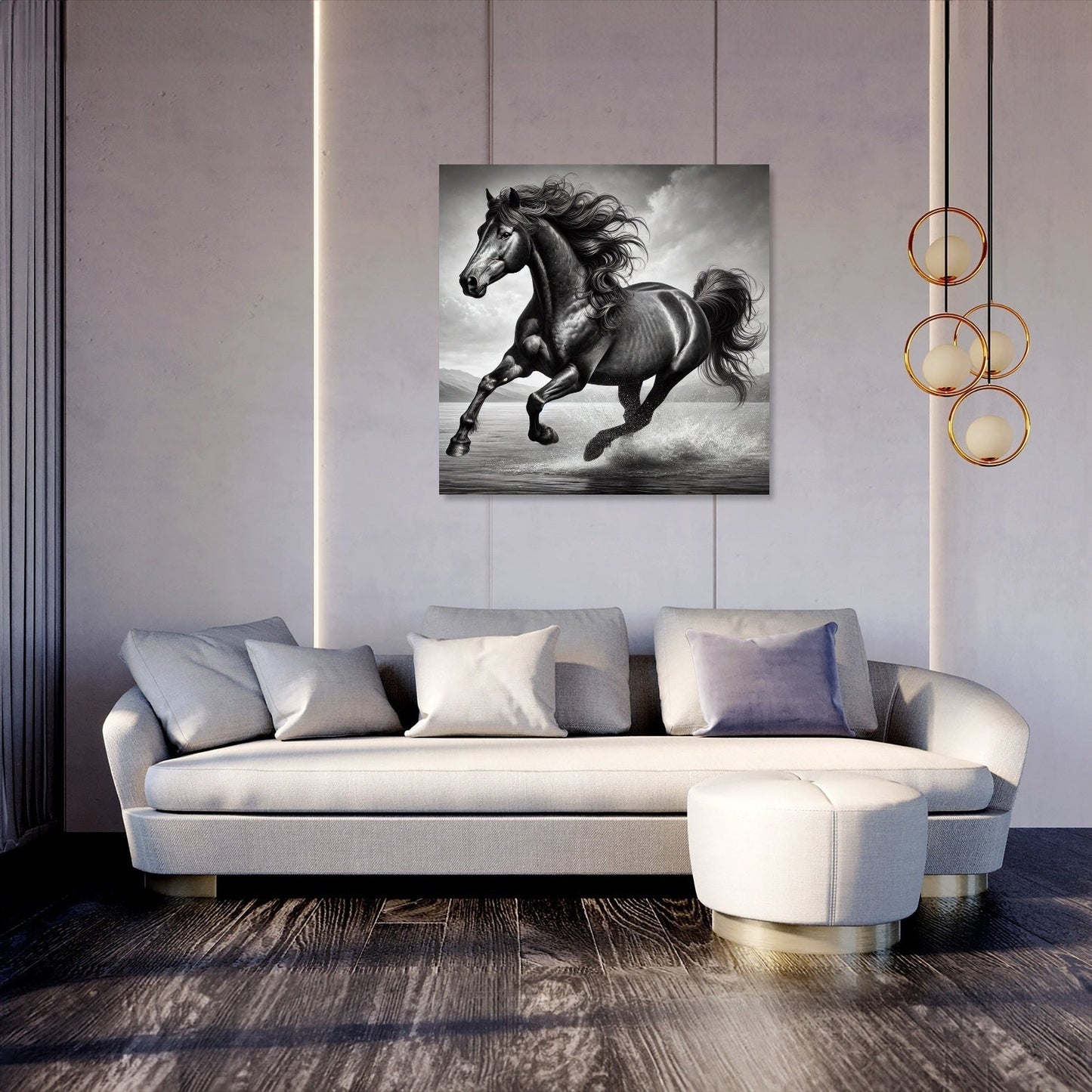 Majestic Dark Mustang Canvas