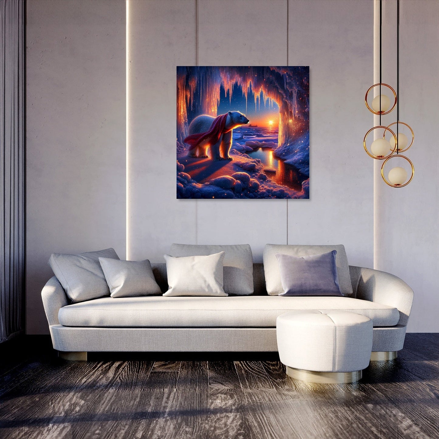Dusk Majesty: Polar Serenity Canvas
