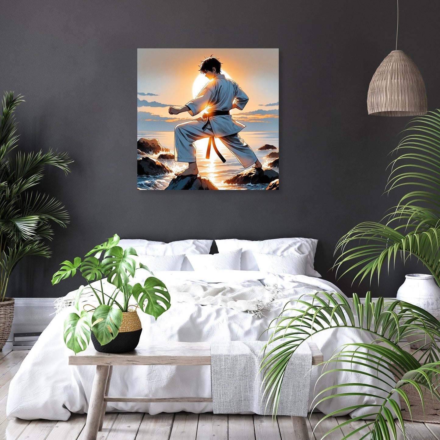 Karateka Sunrise Canvas