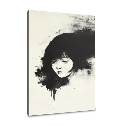 Contemplative Girl Canvas