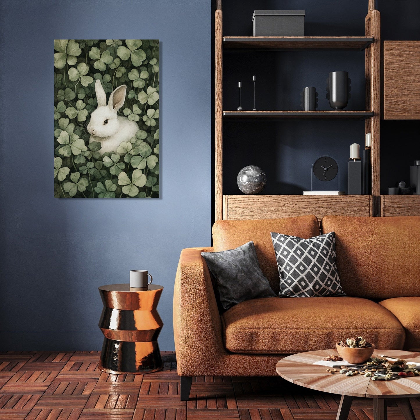 Rabbit in Clover Canvas