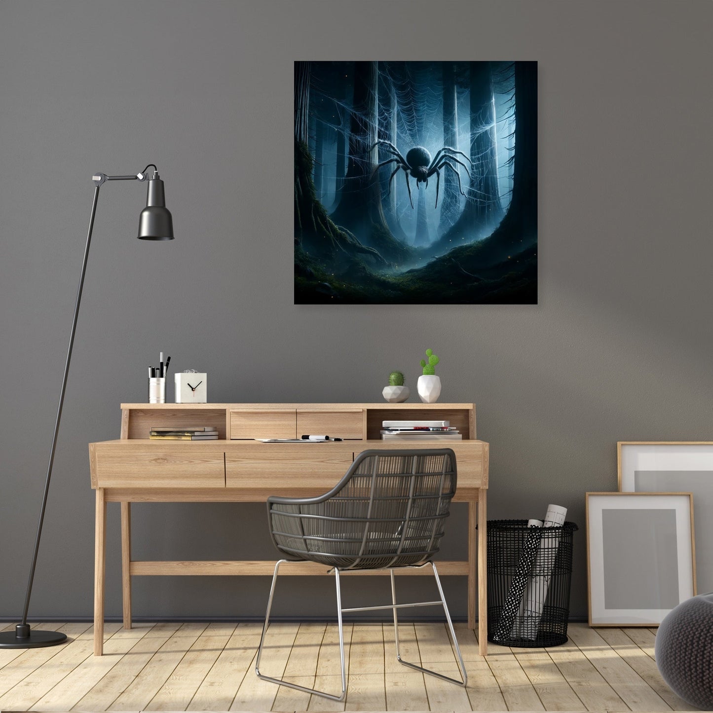 Moonlit Web of the Forest Canvas