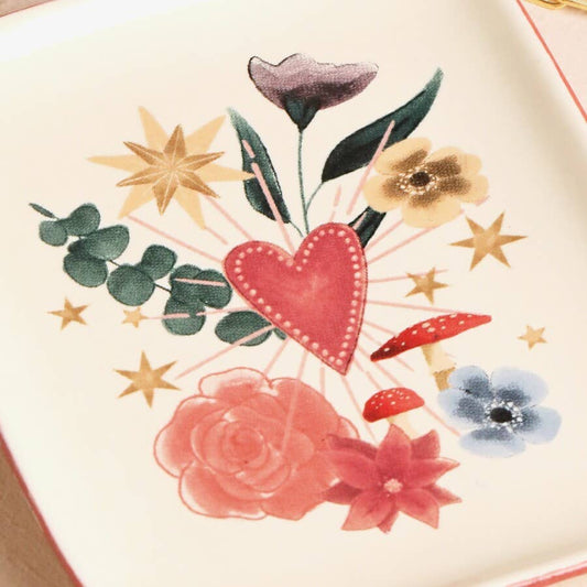 Lisa Angel Floral Heart Trinket Dish