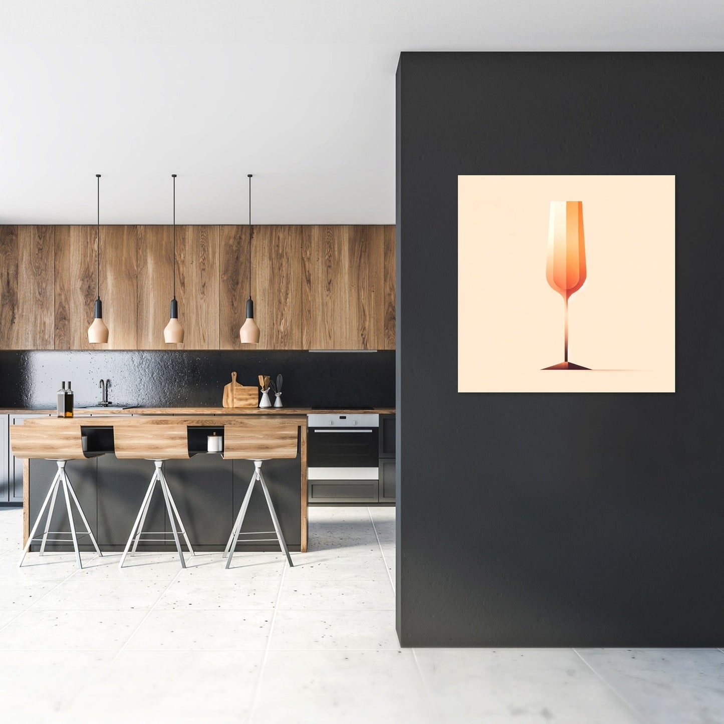 Serene Peach Bellini Canvas