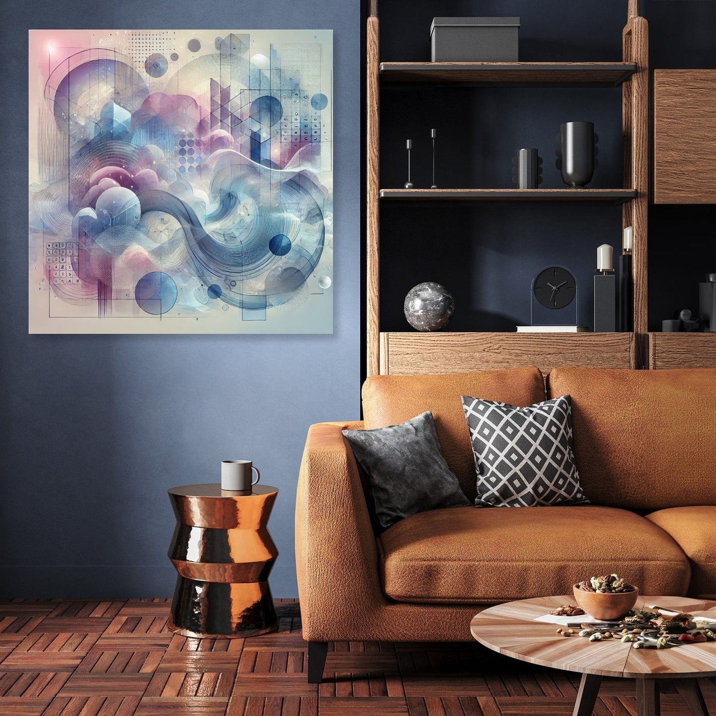 Dreamscape Layered Forms Canvas