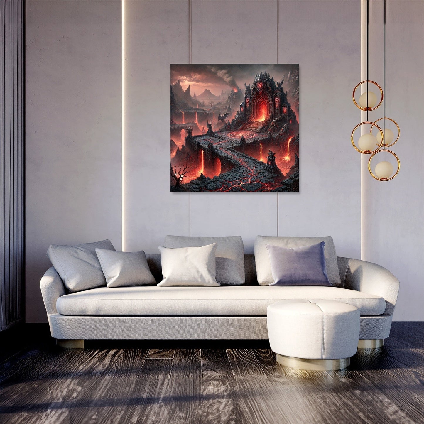 Volcanic Dragon Lair Canvas