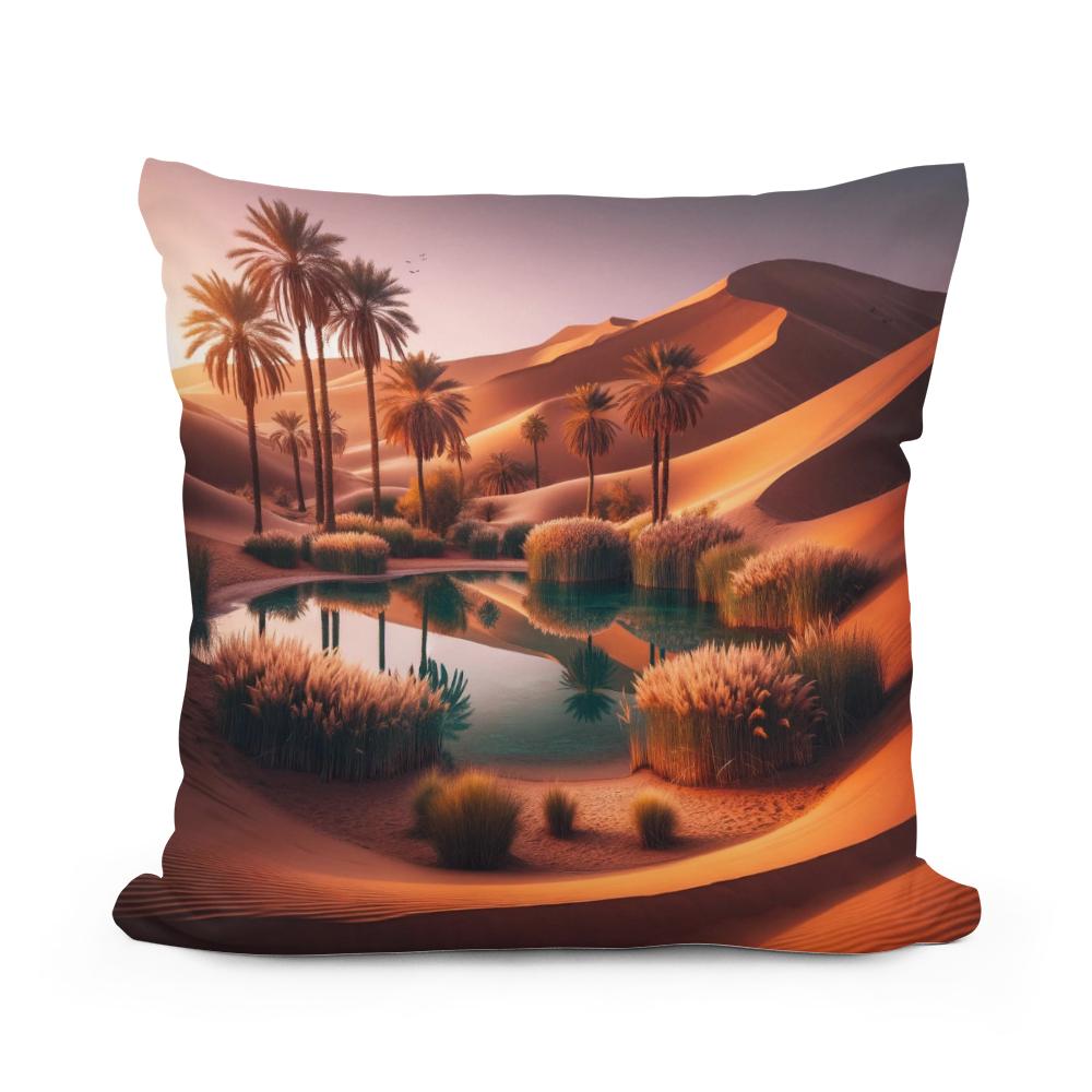 Desert Oasis Tranquillity Cotton Cushion