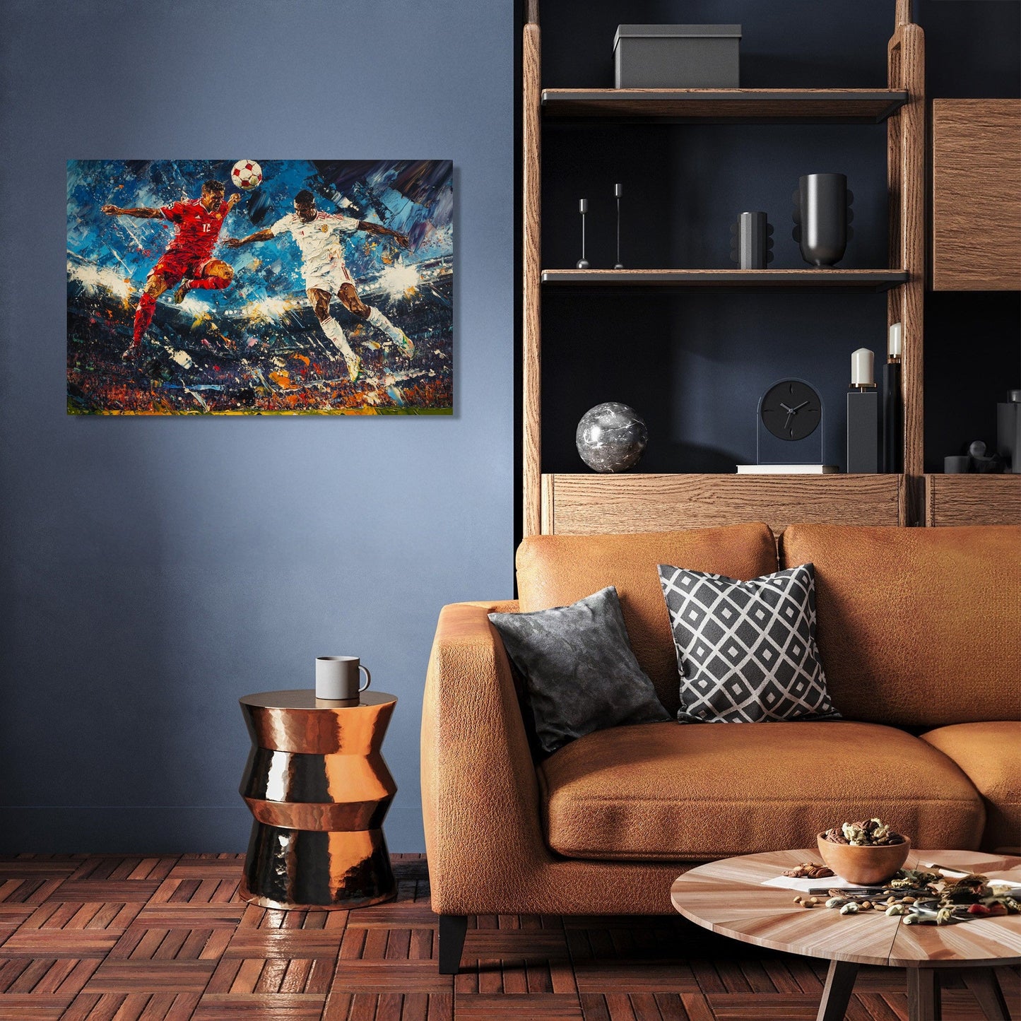 Football Aerial Duel Canvas
