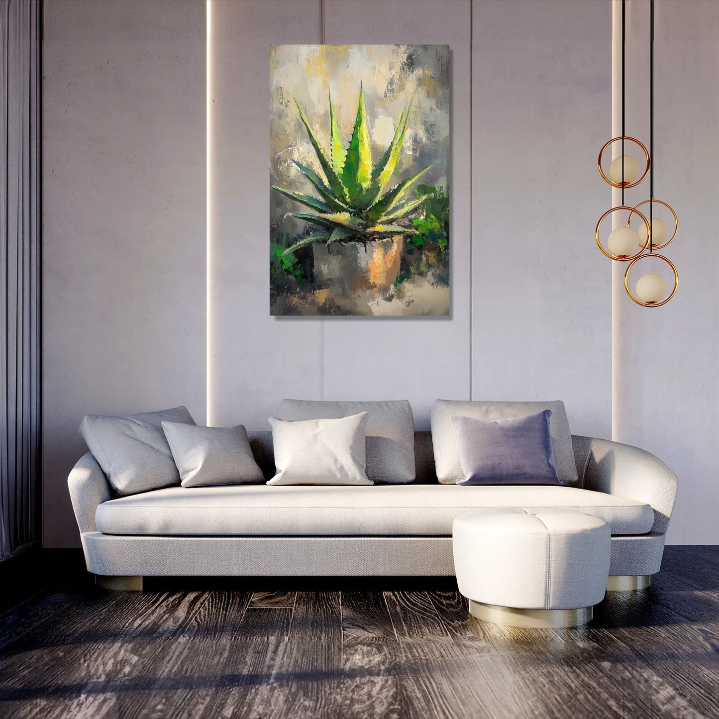 Aloe's Lustrous Canvas