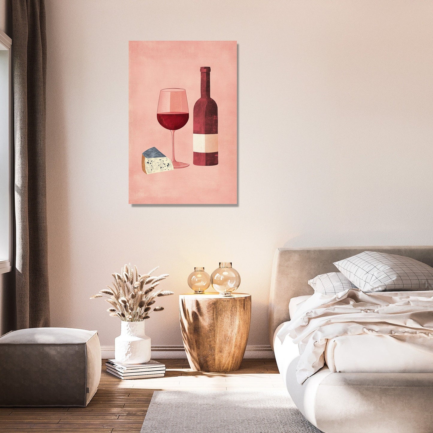 Wine and Cheese Canvas