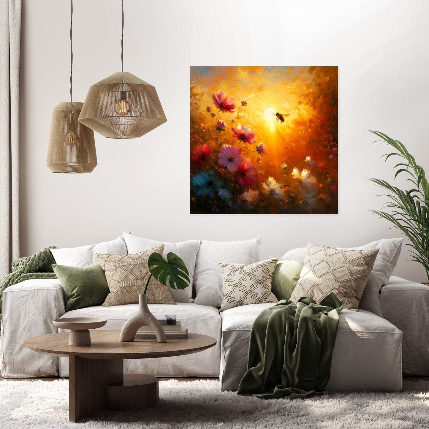 Golden Hour Bee Canvas