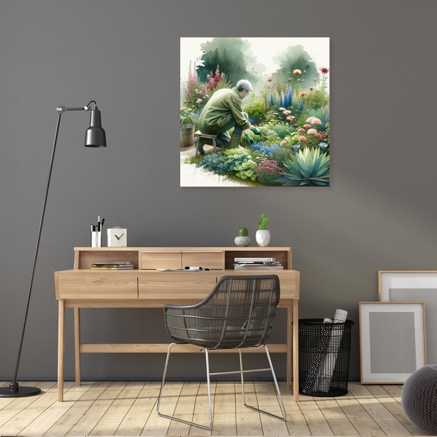 Serene Gardening Canvas