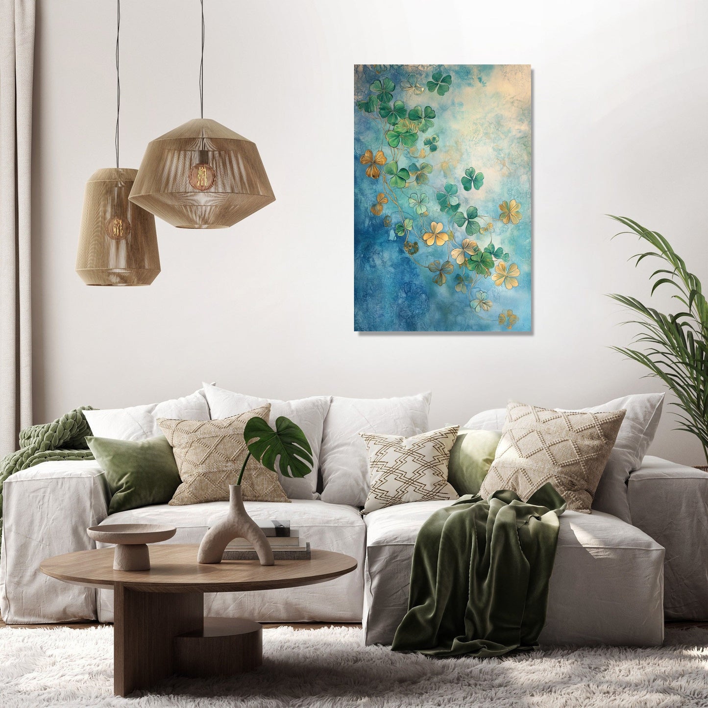 Illuminated Clover Canvas