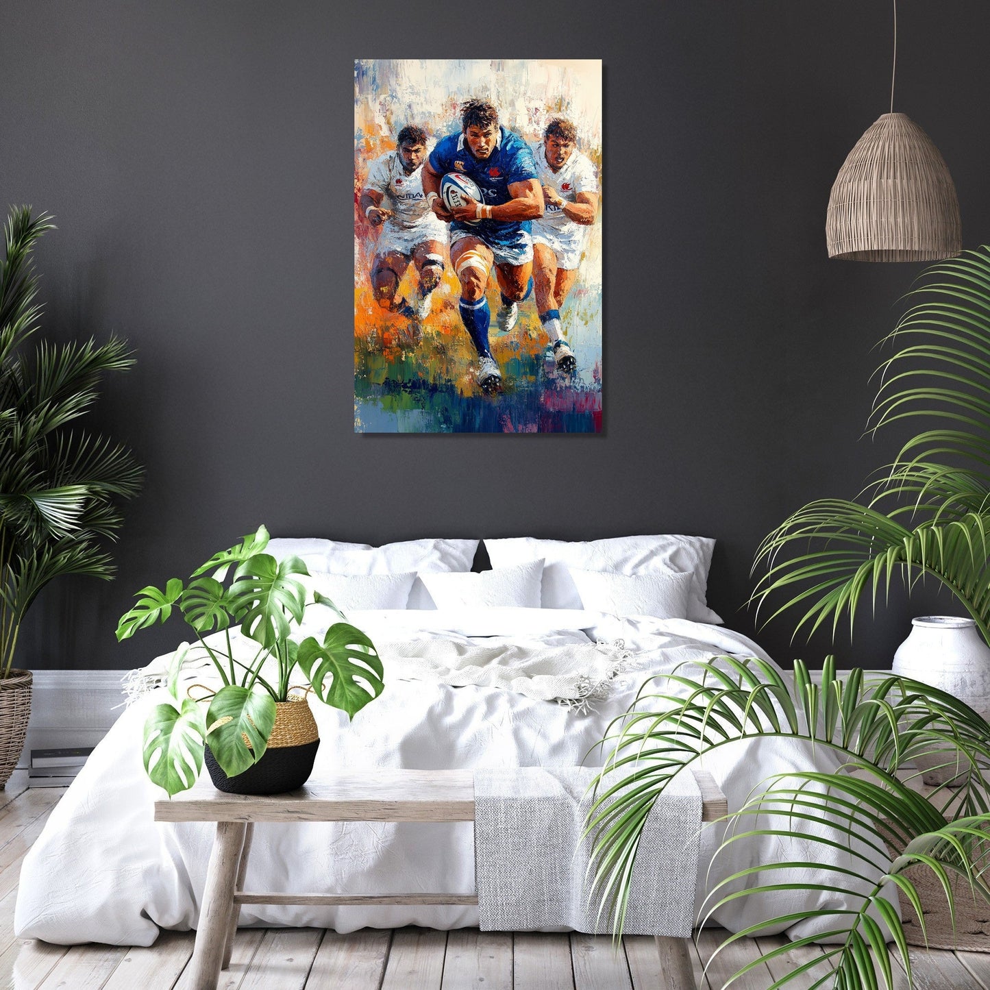 Rugby Charge Canvas