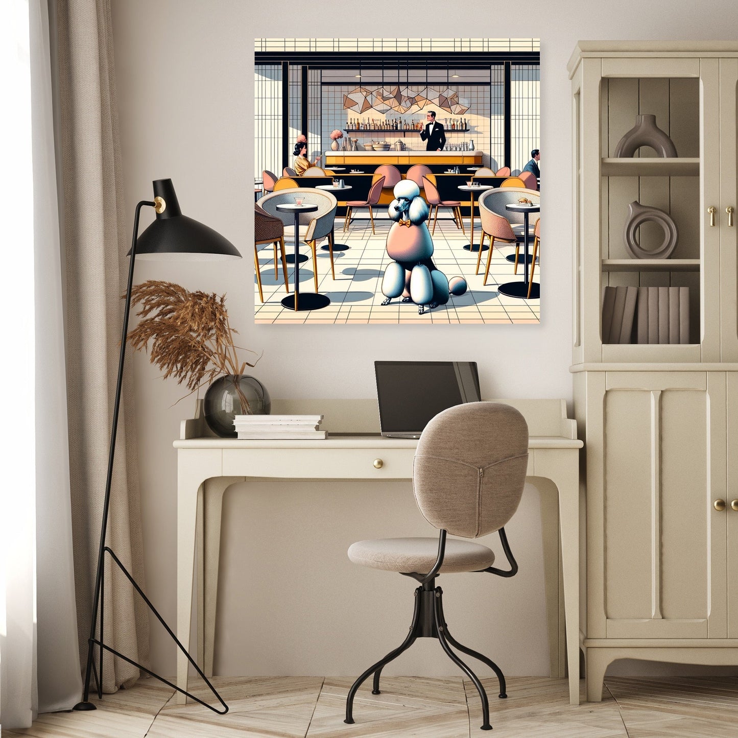 Parisian Poodle Canvas