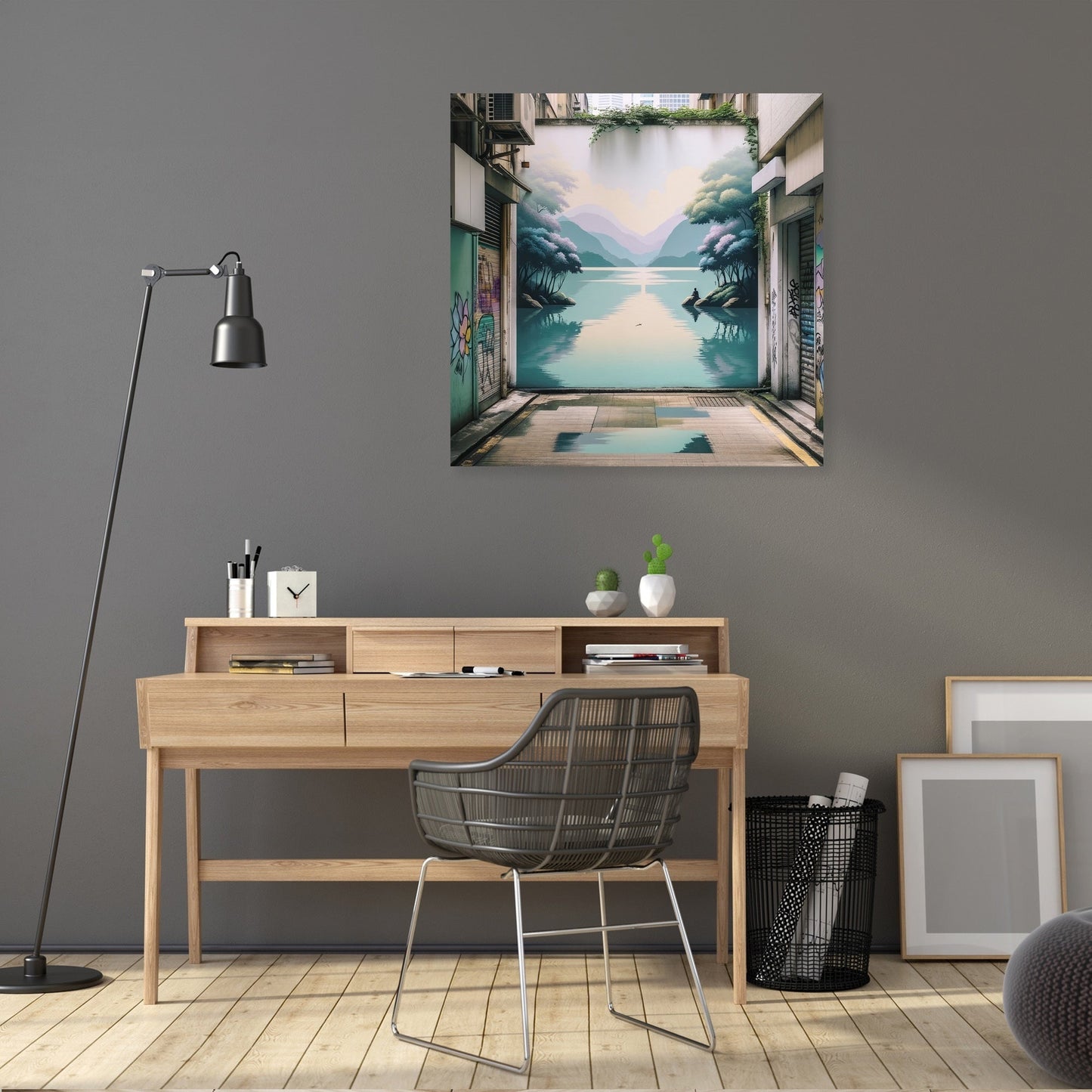 Serene Lake Alley Canvas