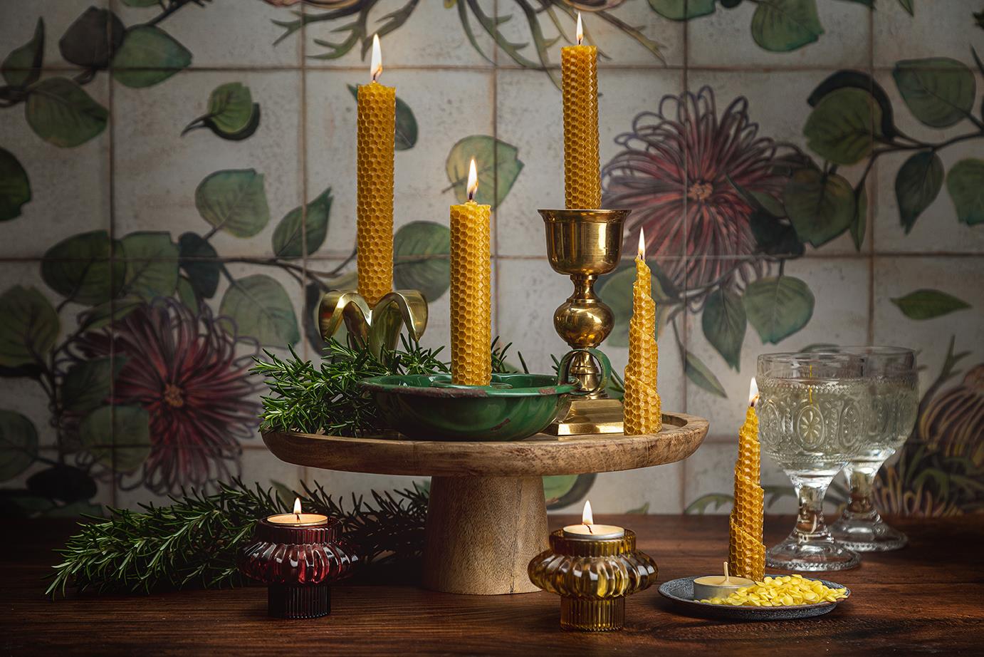 Natural Beeswax Candle Making Kit — A STEAM Kit for Adults | Four Candle Techniques | Native British Wildflower Seeds | Made in the UK