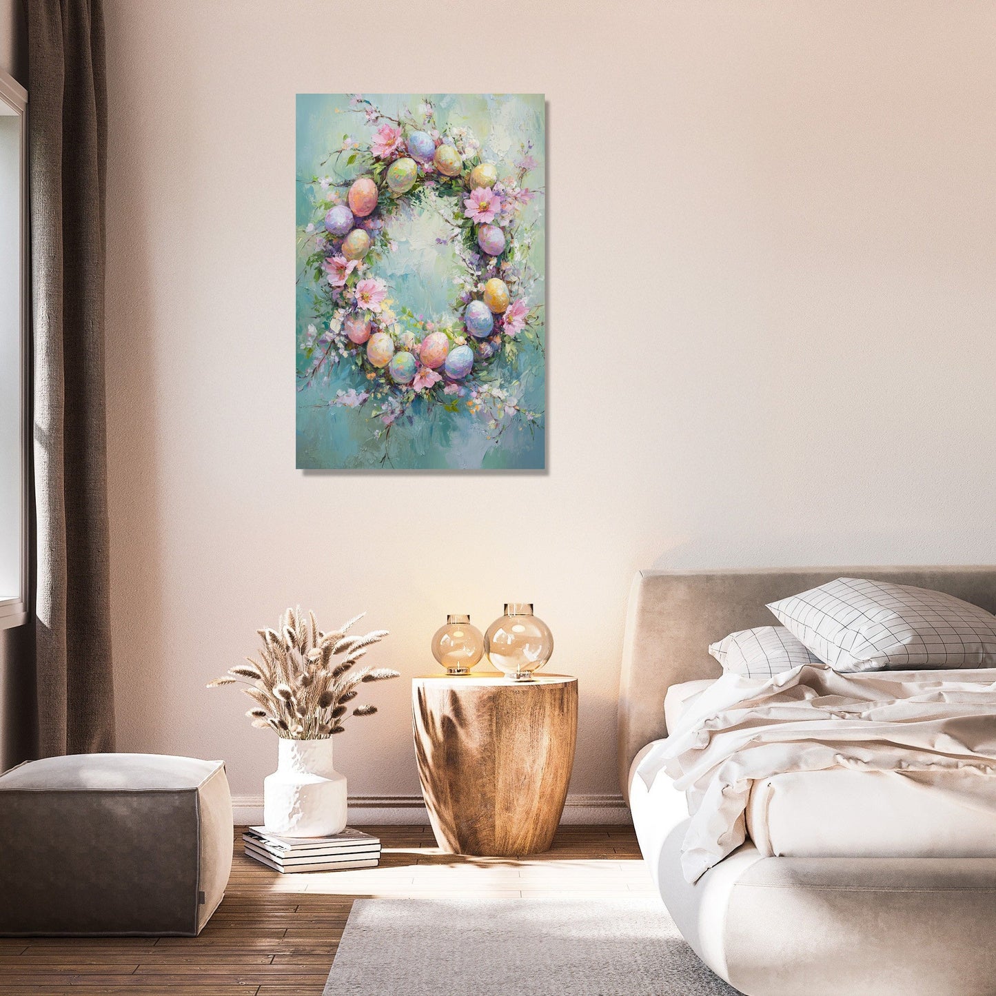 Easter Wreath Elegance Canvas