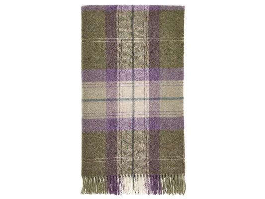 Skye Shetland Pure New Wool Throw - Heather