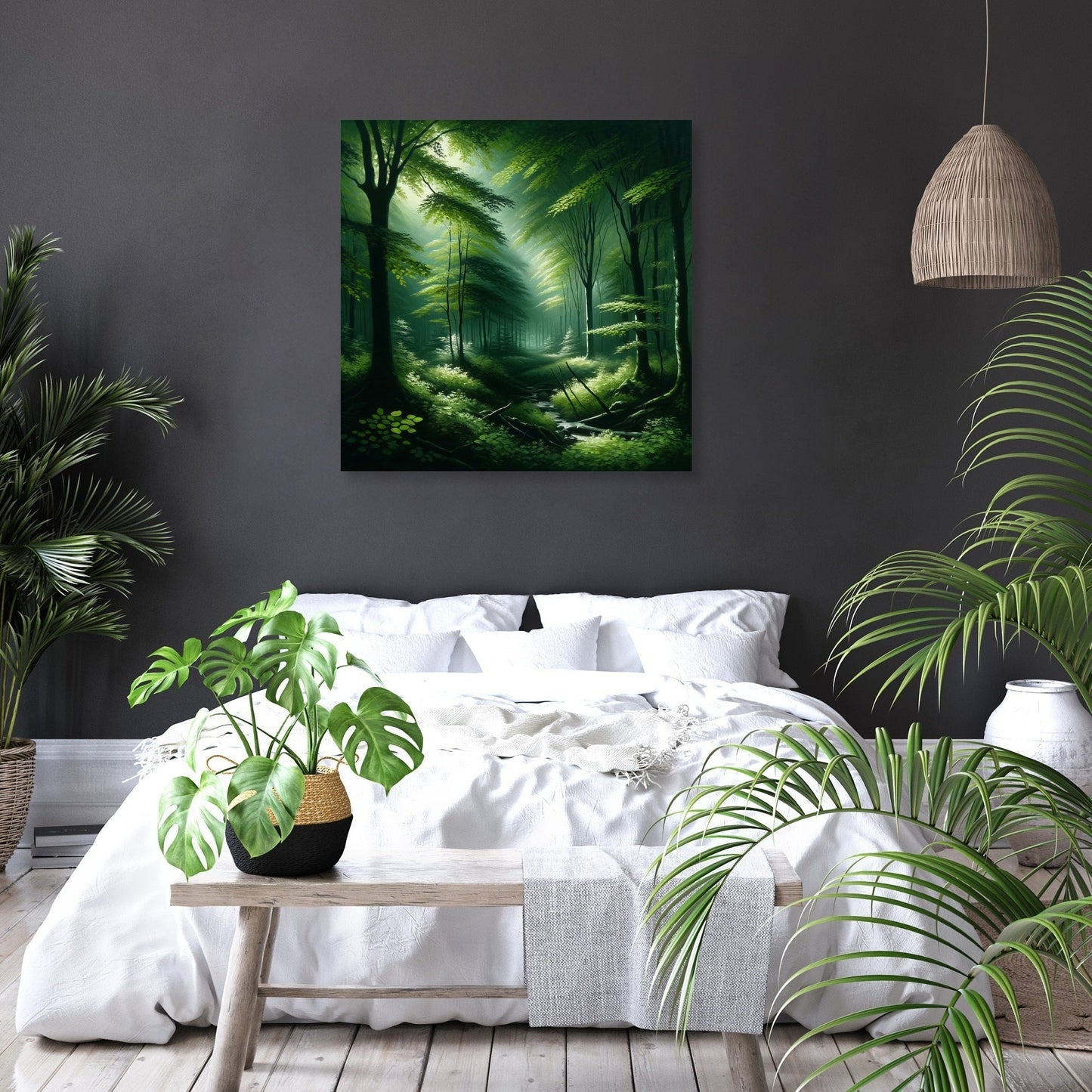 Tranquil Morning Forest Canvas