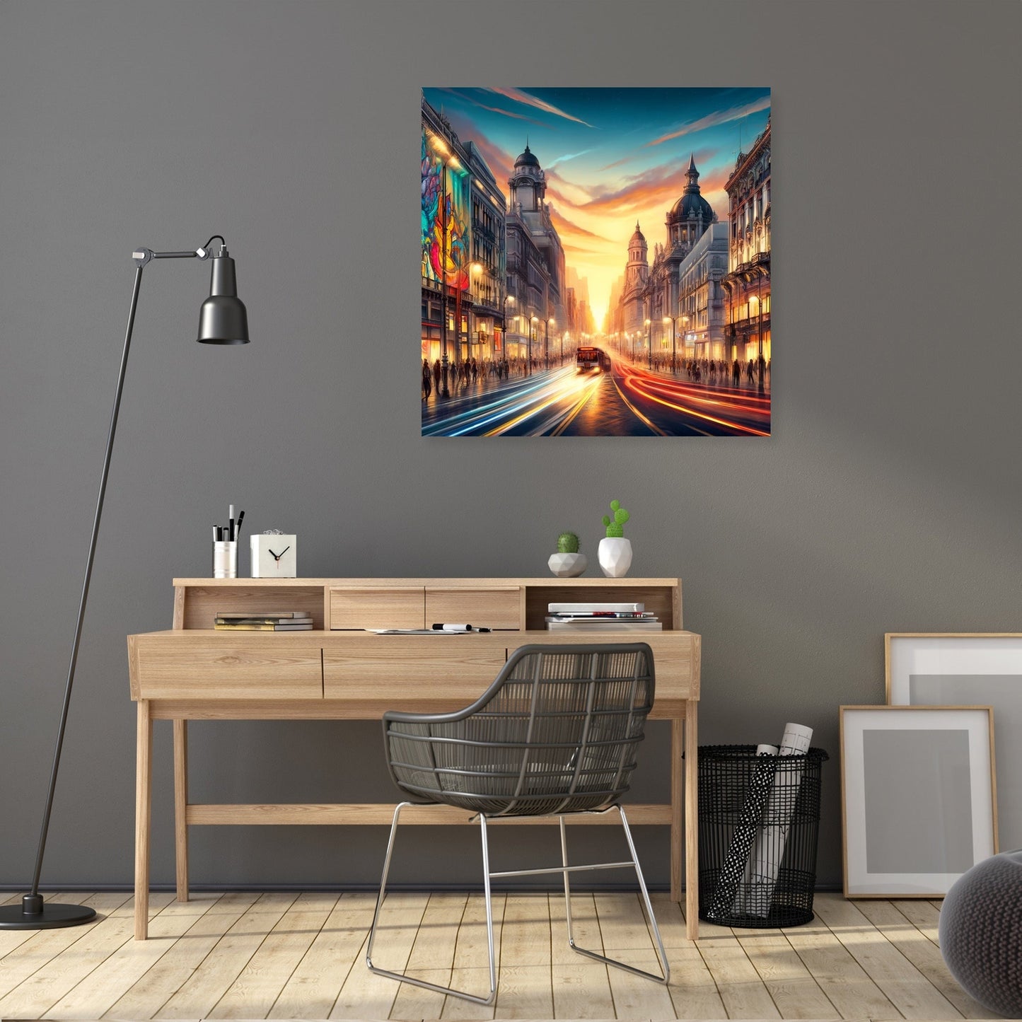 Urban Sunset Symphony Canvas