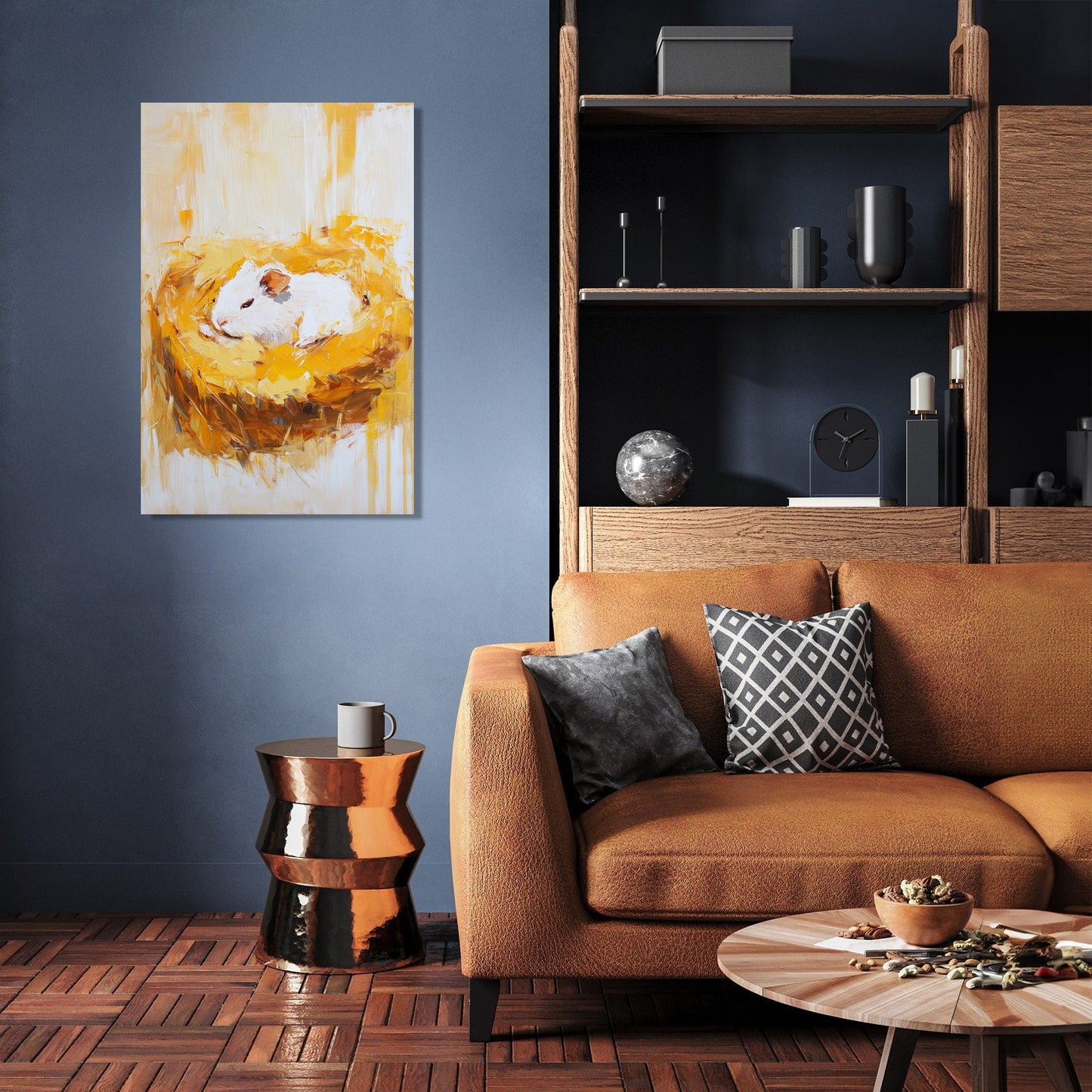 Contented Guinea Pig Canvas