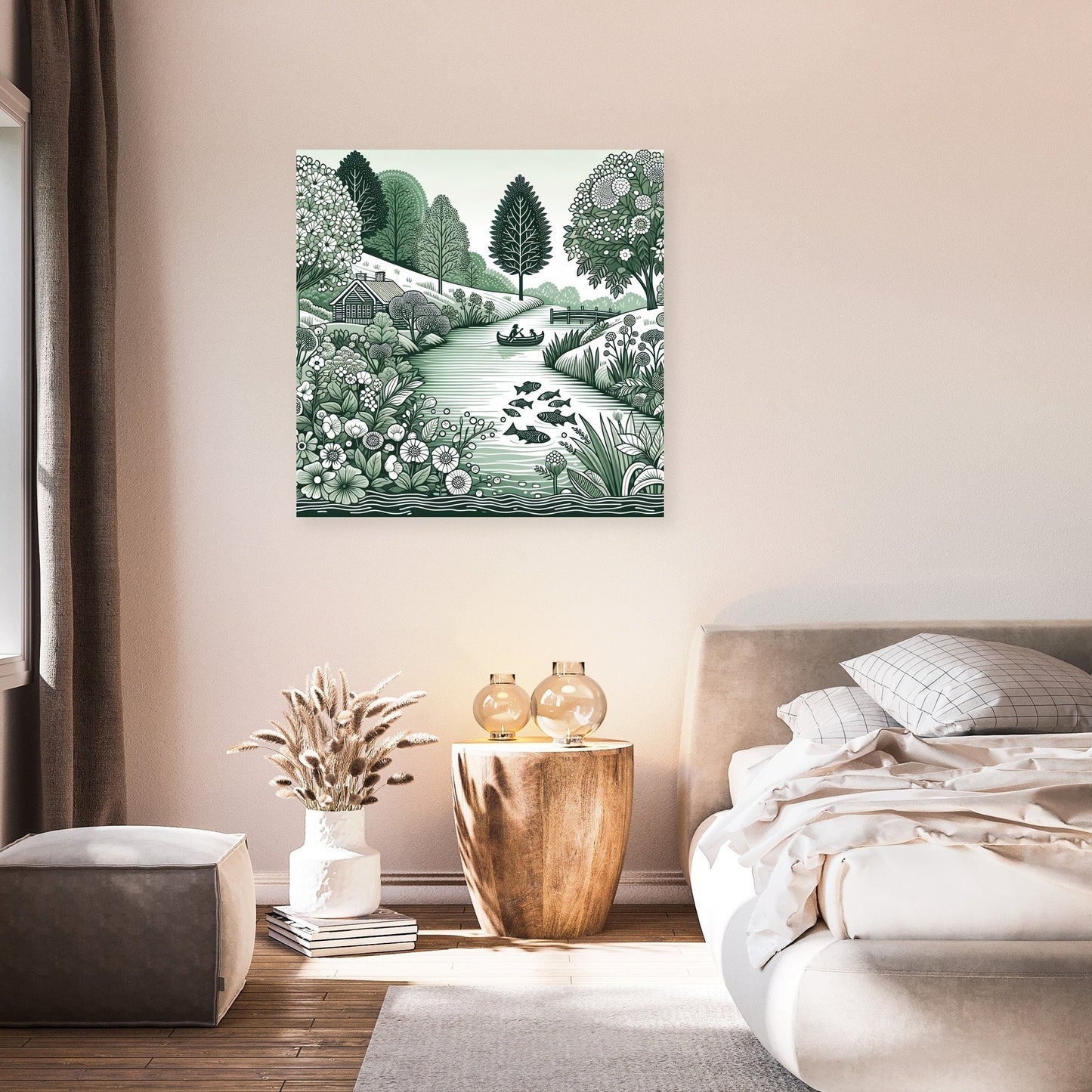 Riverbank Serenity Canvas
