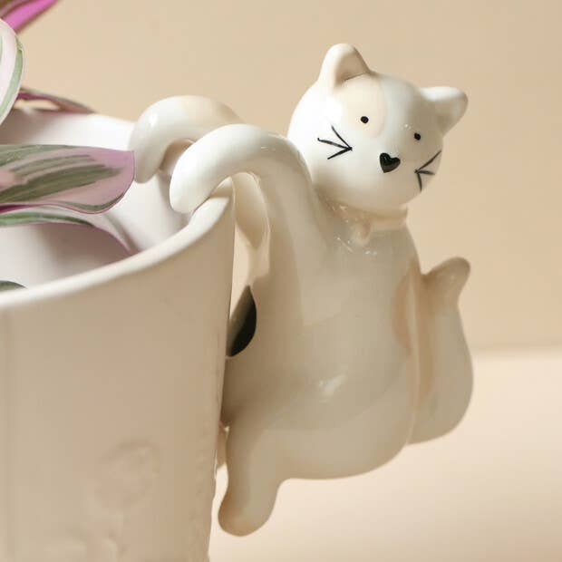 Lisa Angel Ceramic Cat Planter Hanger