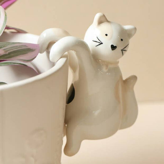 Lisa Angel Ceramic Cat Planter Hanger