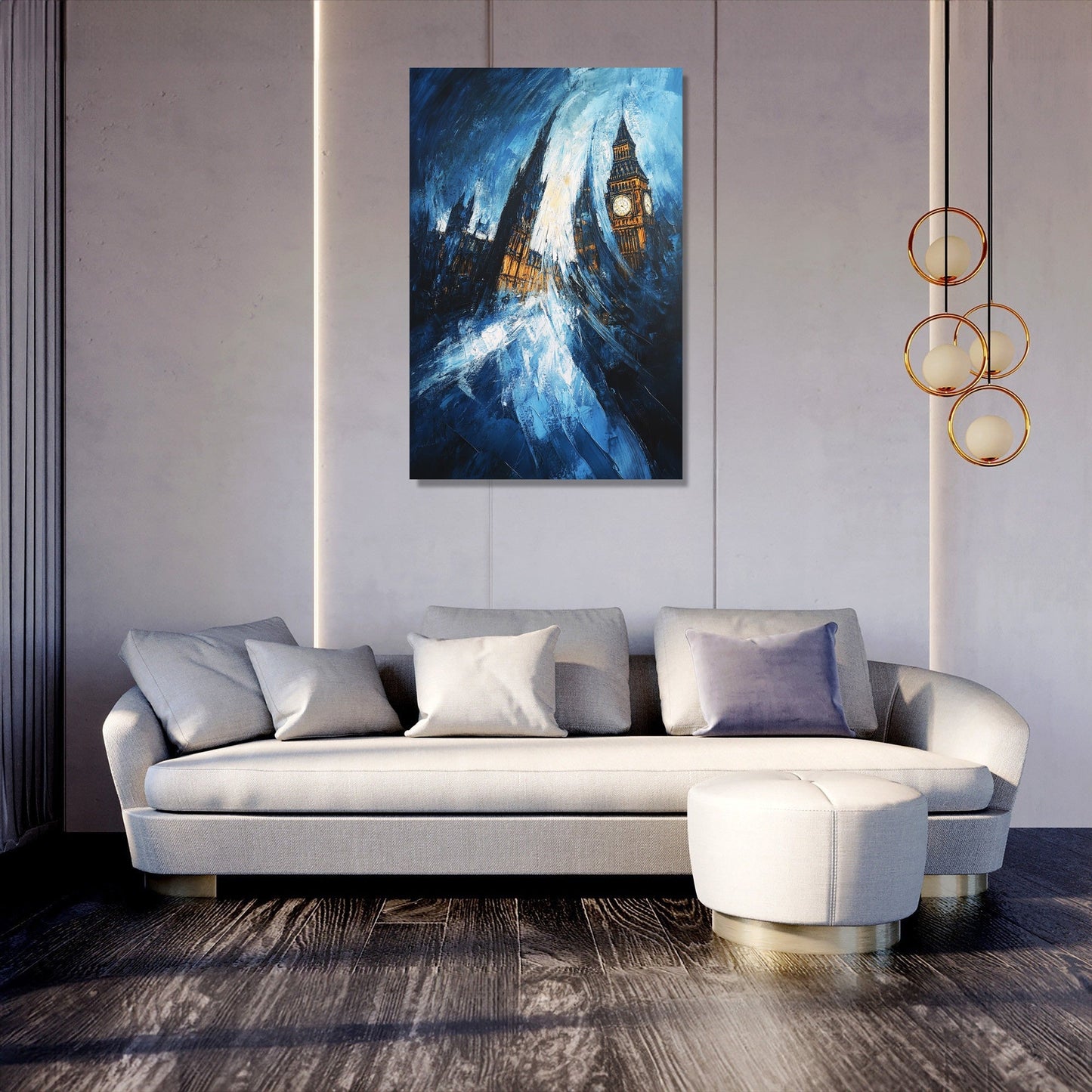 Nostalgic Parliament Blue Canvas