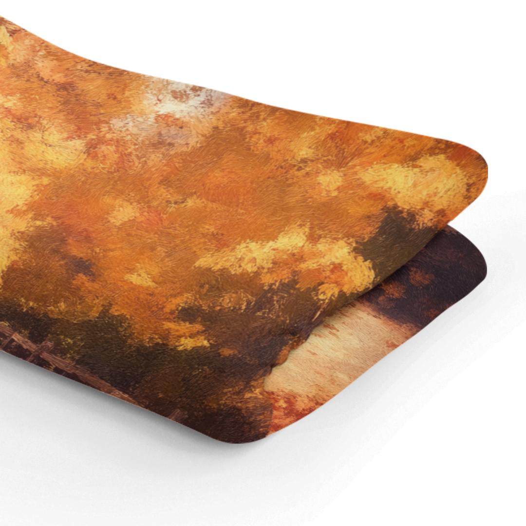 Rustic Autumn Path Blanket